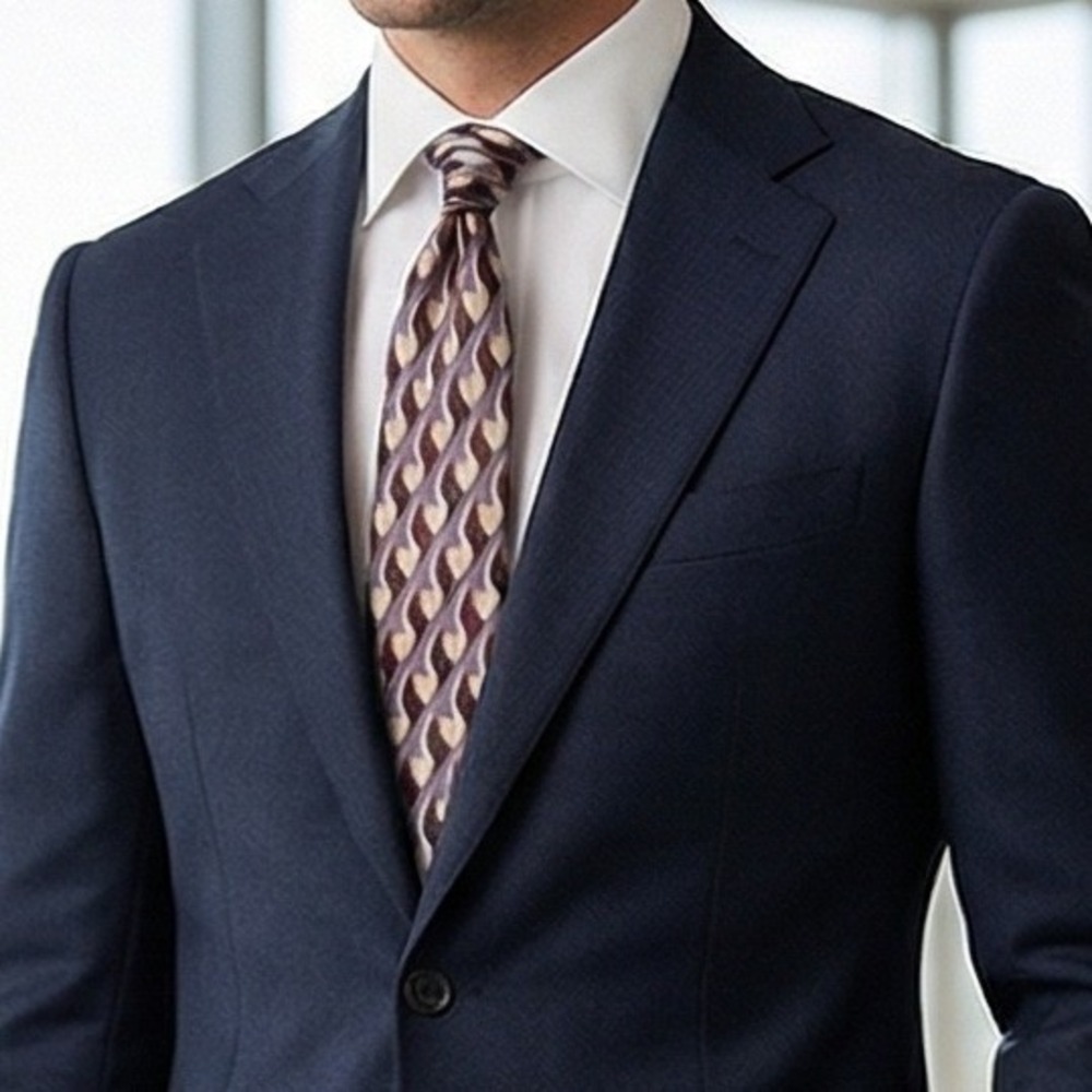 Todays Man Necktie Mens Silk Abstract Pattern Italy‎ Designer Business